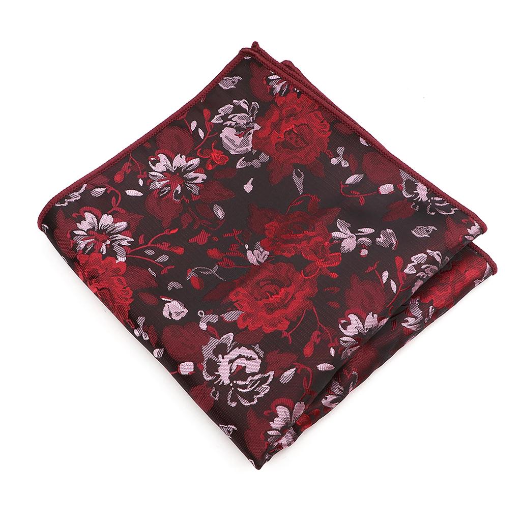 High Quality Men Handkerchief Red Blue Rose Floral Constellation Designed Wave Lines 26cm Width Tuxedo Suit Shirt Pocket Square