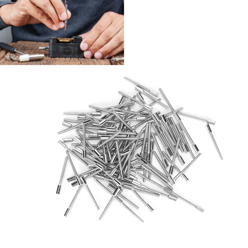 100pcs Silver Color Winding Stems Steel Material Replacement Part  Professional Use