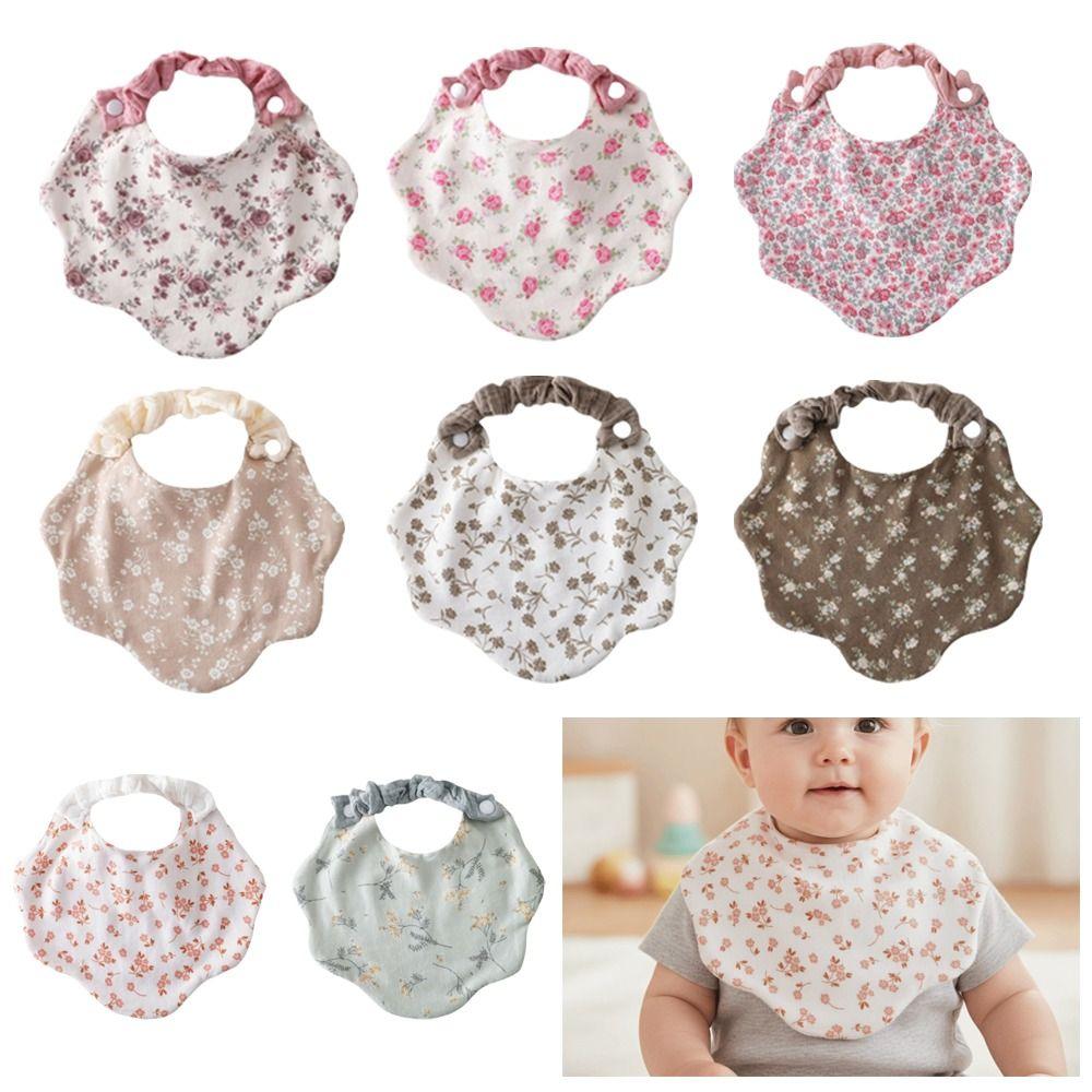 Cotton Gauze Drool Bib Printed Design Saliva Towel Soft Cotton Bibs For Newborn Infants