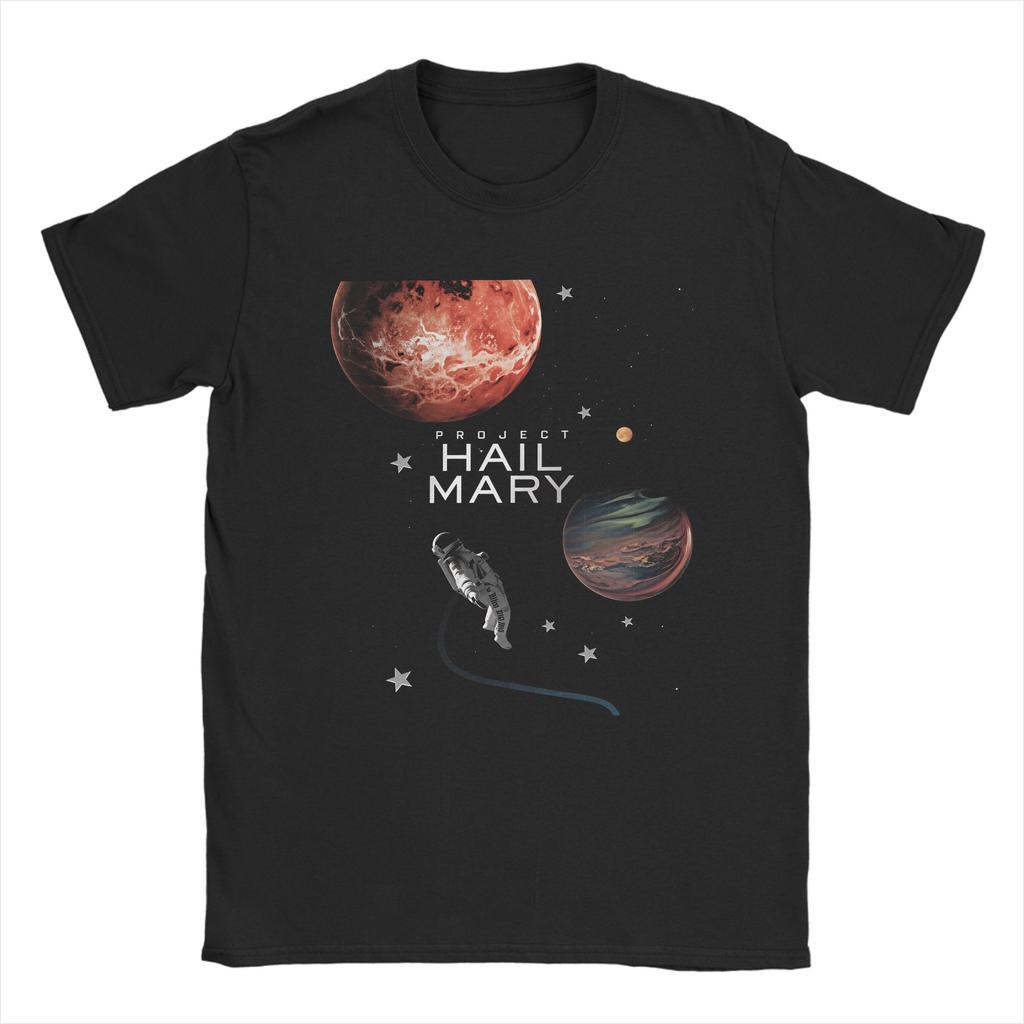 Project Hail Mary Poster T Shirt Unisexs 100 Cotton Novelty TShirts Round Neck Tee Shirt Short Sleeve Clothing 4XL 5XL 6XL