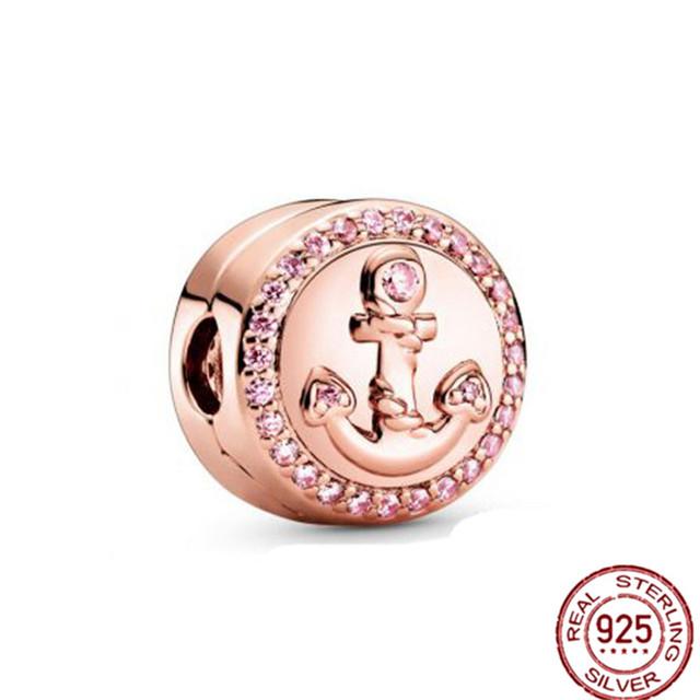 Новая розовая серия кулон в форме сердца, бусины, подходят для оригинального модного браслета-подвески из стерлингового серебра 925 пробы для женщин, изготовление ювелирных украшений своими руками