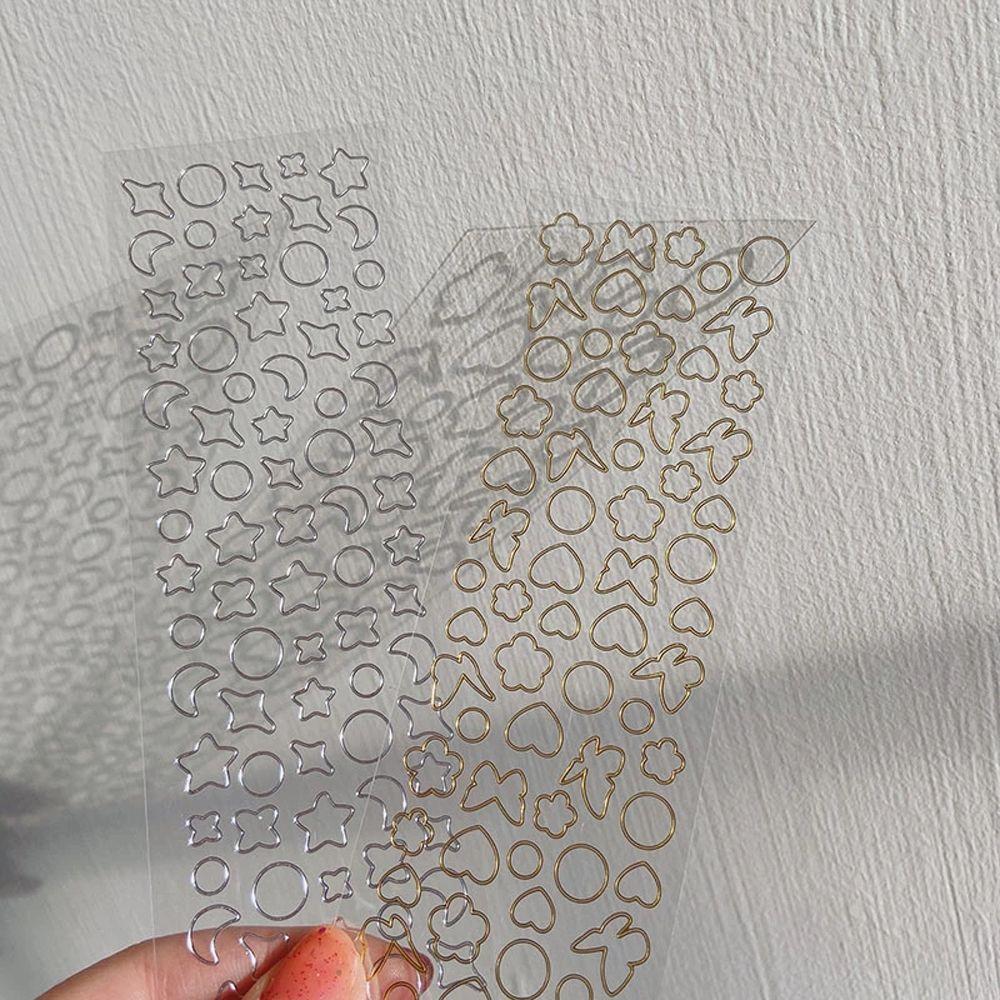 Decoration Stickers Transparent Bronzing Stickers Stars Moon Fantasy Series PVC Laser Stickers