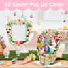 Всплывающие пасхальные открытки 3D Весенний праздник Благодарственная открытка Пасхальные яйца Кролик Поздравительная открытка с конвертом для детей Взрослых Дочери