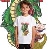 Dbz Shen Long x Goku Anime Print Boys Girls Cotton T Shirt Soft Breathable Kids Casual Tee Top Daily Wear