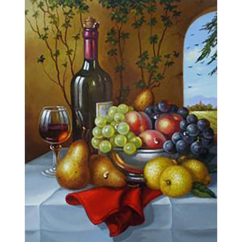 Floral Fruit DIY 5D Diamond Painting Full Round Drill Flower Diamond Embroidery Cross Stitch Mosaic Kits Wall Art Home Decor