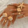 Starfish Ring Jewelry Ocean Wind Premium Ring Set Conch Open Ring