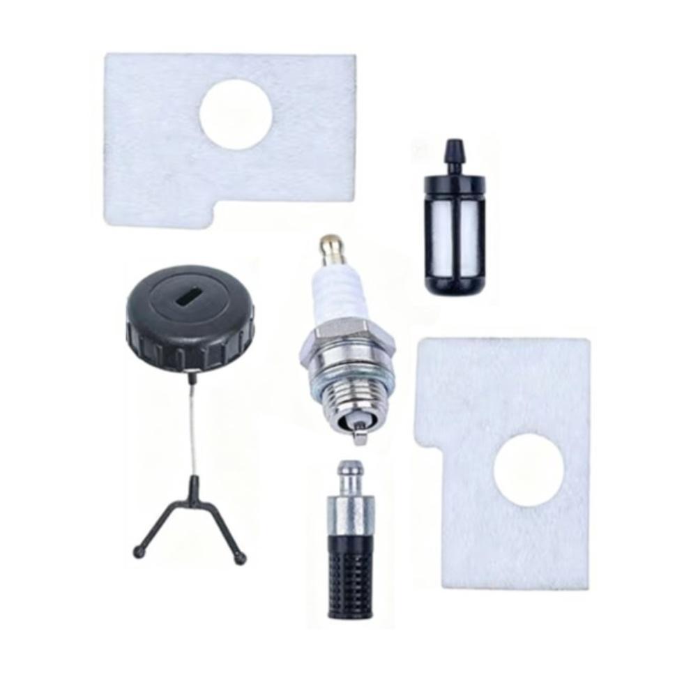 Комплект replacement parts (Запасные части) для бензопилы MS170 MS180 017 018: Воздушный фильтр, Топливный фильтр, Масляный шланг