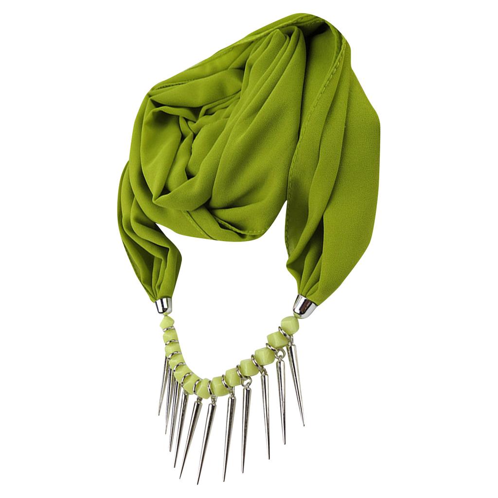 Crystal Necklace Pendant Scarf Ethnic  Women's Korean Version Decoration Spring And  Convenient Scarf