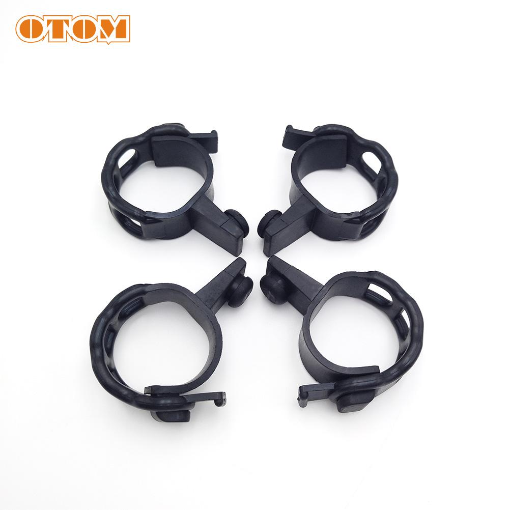 OTOM 4 Pieces Motorcycle Headlight Mask Rubber Fix Brackets Strips Motocross Accessories For KTM XCW EXCF HUSQVARNA FC TC TX FX
