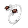 Серебряное кольцо с натуральным гранатом (2117827)