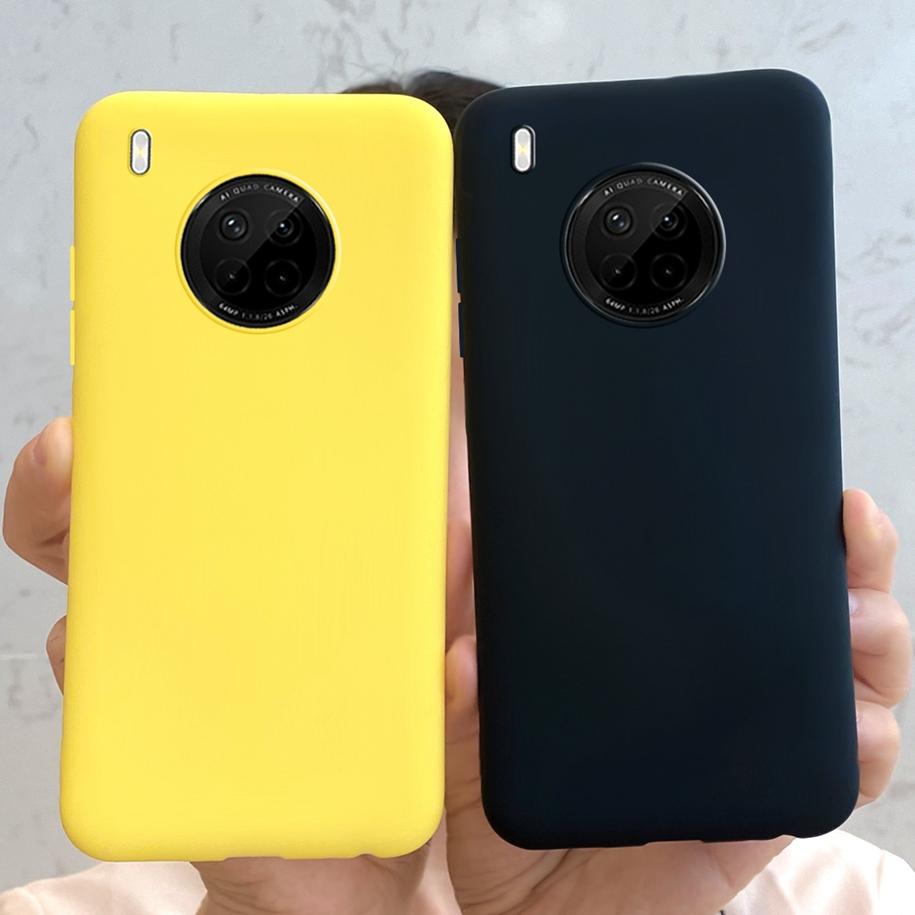 Простой силиконовый чехол яркого цвета для Huawei Y9A 2020 Чехол FRL-22 FRL-23 HuaweiY9a Чехол для мобильного телефона на Huawei Y9A Y 9A Мягкий чехол