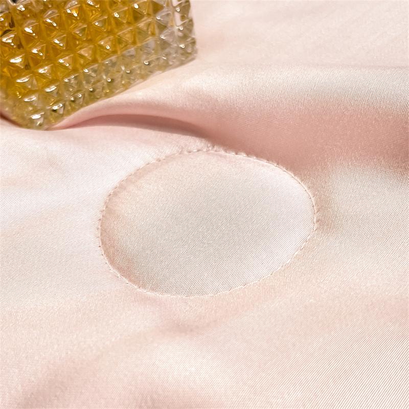 Sleeping grid washed ice silk digital wide edge embroidery summer quilt four piece set/single summer quilt - Bella series