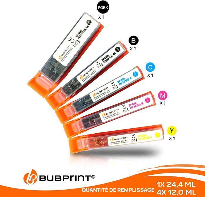 Cartouches d'Encre - Canon - PGI-580/CLI-581 XL - Pack de 5 - Multi-couleurs - Compatible