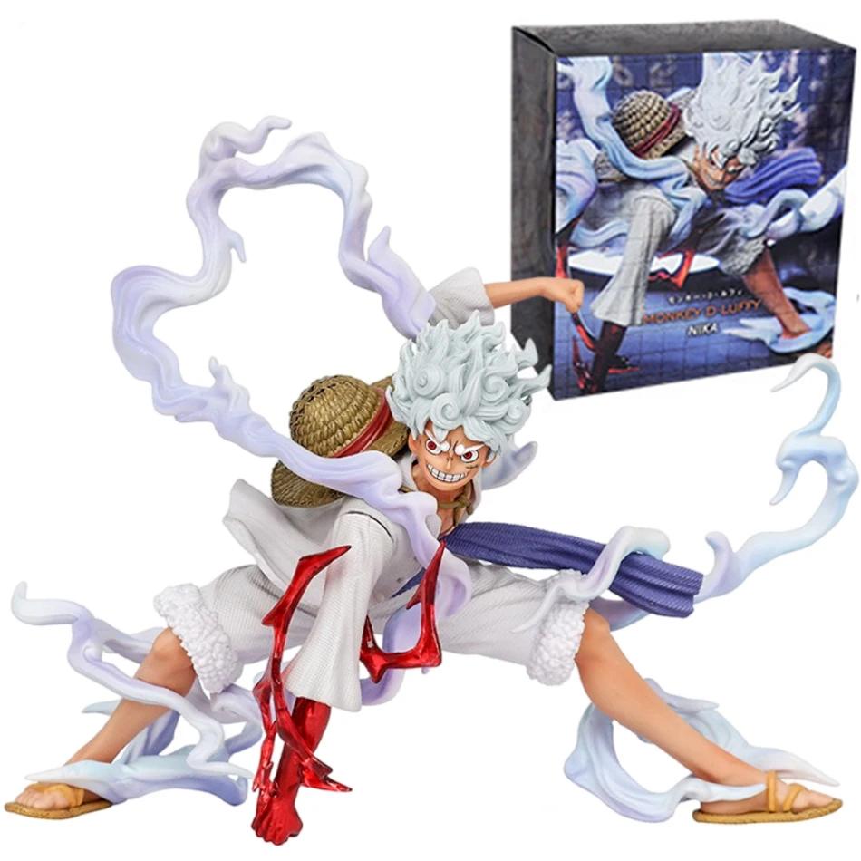 Аниме One Piece Бог Солнца Ника Луффи Сидящий Персонаж Ручная Работа ПВХ Модель Аниме Периферийное Украшение Орнамент Подарок на День Рождения