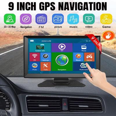 9-дюймовый GPS-навигатор для автомобиля, грузовика, аксессуары с большим экраном, инструменты HD, емкостный навигатор, 2024, бесплатное обновление, карта Европы, 8 ГБ