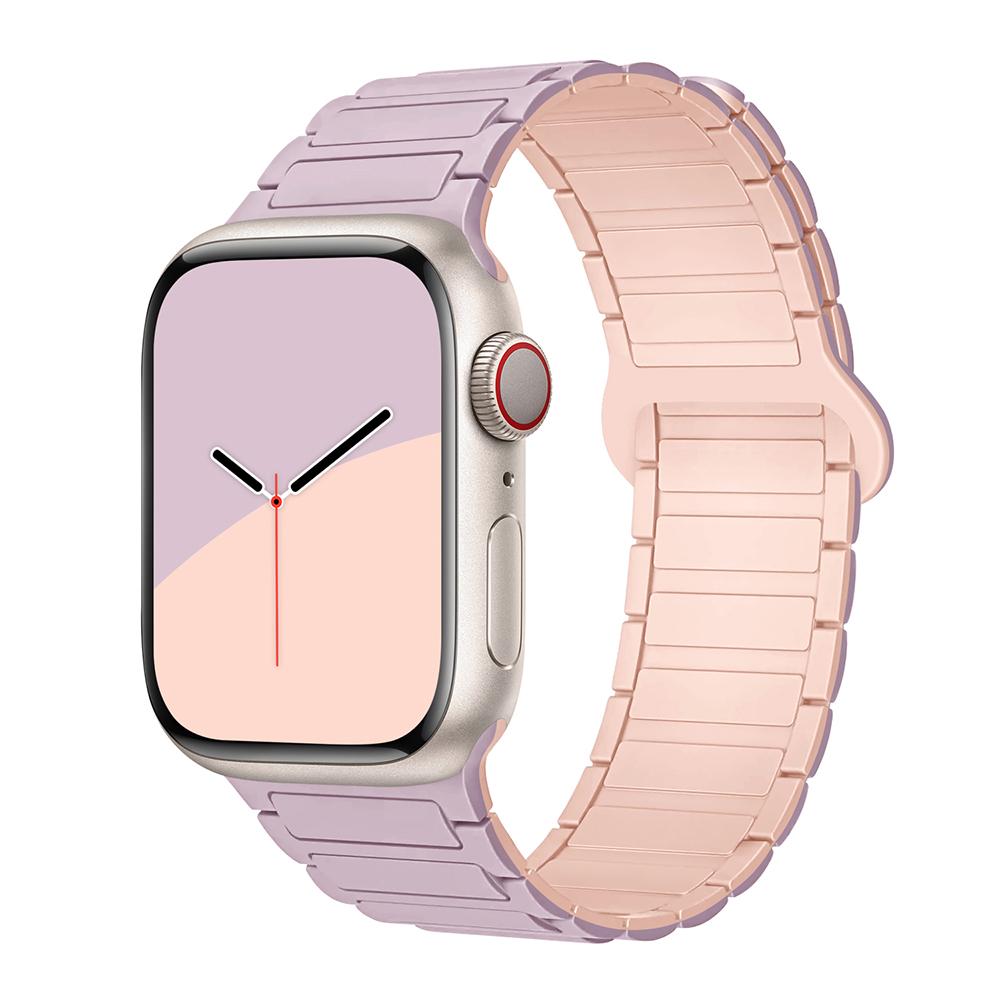 bands for Apple Watch strap 40mm 46mm 45mm 44mm 41mm 49mm Magnetic Silicone correas Bracelet iWatch Series 11 10 9 8 Se ultra2 3