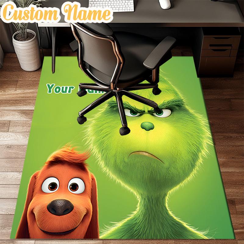 Custom Name Christmas Comfort Rug Office Rug Chair Mat Non Slip Carpet Rugs for Bedrooms Dining Room Living Room Home Decor gifts