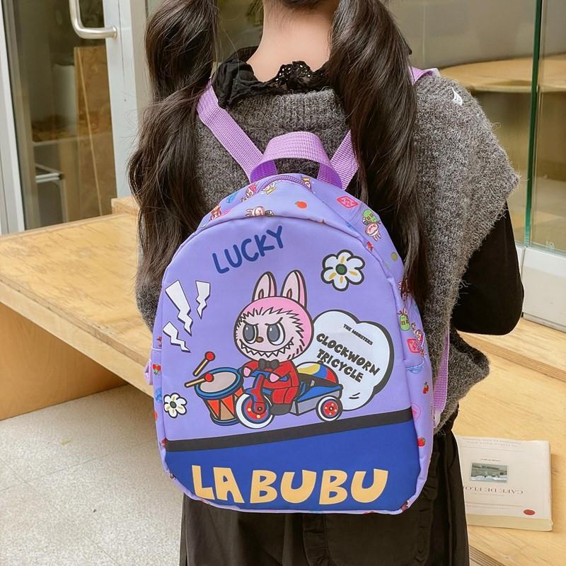 Breathable Backpack Color Nylon School Bag For Preschool Kids Daily Use