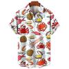 Men's Hawaiian Shirts 3D Print Fish Graphics Fashion Button Short Sleeve Lapel Streetwear Hawaiian Blouse Shirts for Men Summer