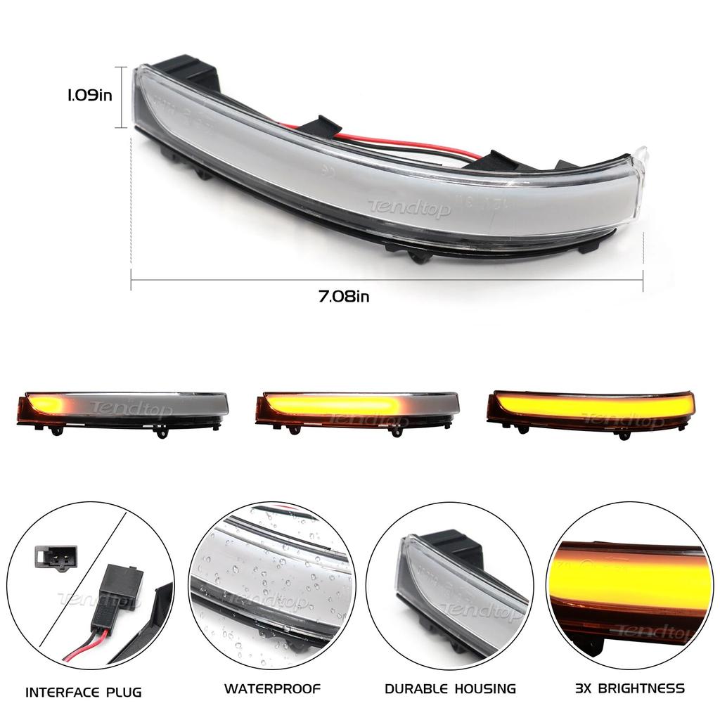 Dynamic Turn Signal Light Arrow Rearview For Volkswagen GOL G6 G7 G8 FOX POLO Golf 4.5 Vento Voyage Saveiro CrossFox Passat