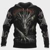 Men New Loose Large Size 3D Digital Print Sport Hooded Coat Men Clothes Spring Autumn Pullover Sweatshirt