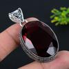 Natural Mozambique Garnet Gemstone 925 Sterling Silver Pendant 2.21" i0L61