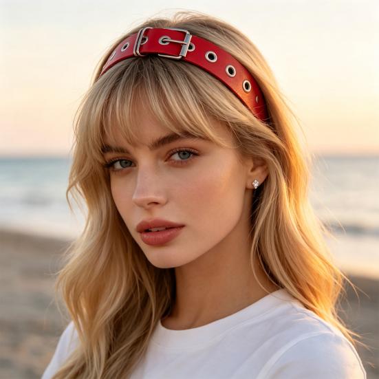Готический Панк Обруч для Волос, Ручная Работа, Повязка на Голову с Пряжкой из Искусственной Кожи, Бесшовная Повязка для Вечеринок, Фотосессий