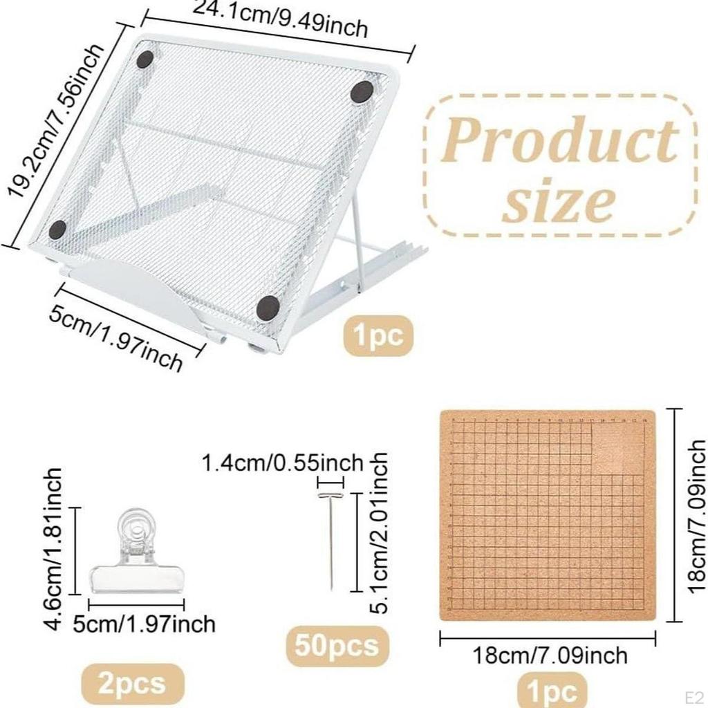 Macrame Board Kit DIY Craft Supplies with 2 Clips Decorative Handmade Double Sided Grids