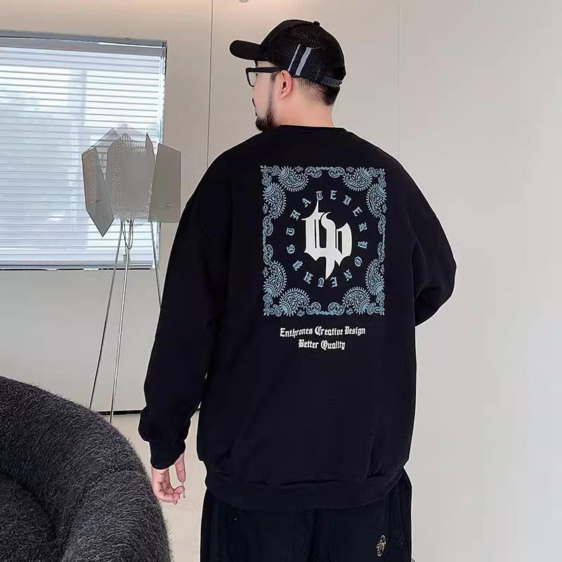 Мужские топы с длинным рукавом из мягкой высококачественной ткани с принтом, устойчивые к сминанию, уличные спортивные повседневные дышащие свободные модные трендовые удобные