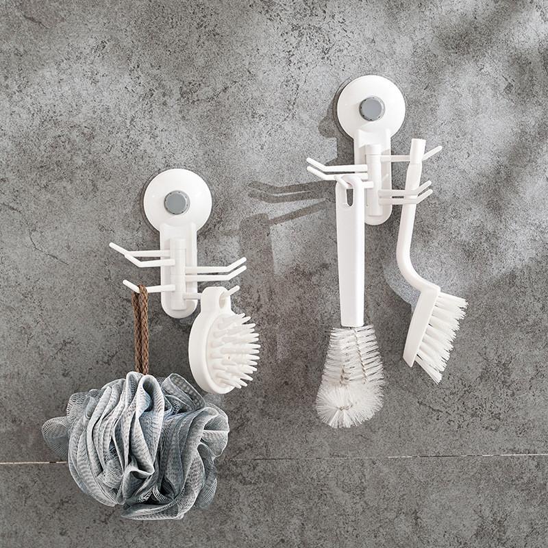 Hooks Cup Suction Multi Hook Adhesive Wall Organizer Kitchen Bathroom Storage