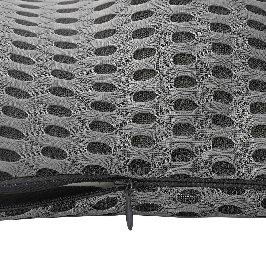 Back Cushion Gray Memory Foam 47.5 x 23 x 12 cm