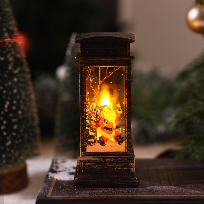 Санта Клаус Рождественский Фонарь Подсвечник Ночник