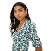 Dorothy Perkins Женское/дамское мини-платье с цветочным принтом и V-образным вырезом, короткими рукавами