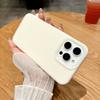 Подходит для iPhone17 желе жидкий силикон чехол для мобильного телефона кнопка для фото Apple 16 однотонный большое отверстие 15 защитный чехол