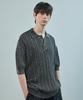 LOGSTORE Rivet Point Half Knit Zip-Up