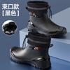 New men's rain shoes low-top water shoes wear-resistant and warm rain boots short tube fishing waterproof and non-slip rubber shoes