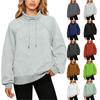 Women's Stand Collar Sweatshirt Oversized Turtleneck Drawstring Pullover Long Sleeve Top