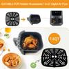 1 Set Air Fryer Grill Plate With Air Fryer Rubber Bumpers 24*24cm For Holstein Housewares Air-Fryer,Grill Pans Replacement Parts