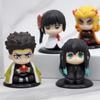 Игрушка аниме-фигурка Demon Slayer - Kimetsu No Yaiba Q версия - Сидящий Тандзиро Нидози Иноске Зеницу PVD Фигурка Модель Кукла Подарок
