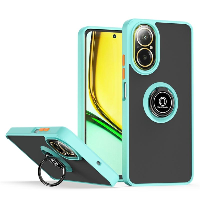 Чехол Armor Funda для Realme C67 4G, магнитное металлическое кольцо, подставка, держатель, чехол для OPPO Realmi C67 C 67 RealmeC67 4G, матовый жесткий чехол