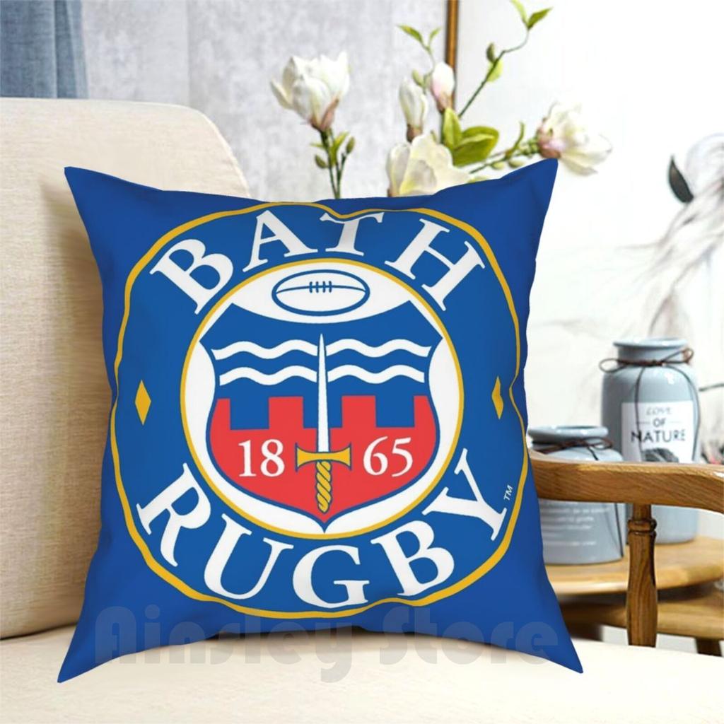 Bath Rugby Pillow Case Printed Home Soft DIY Pillow Cover Bath Rugby Bath Rugby Bath Rugby Logo Bath Rugby League Bath
