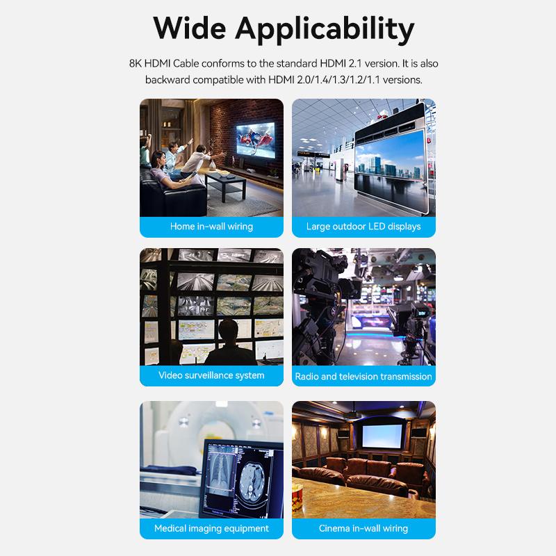 Vention 8K Fiber Optic HDMI Cable 48Gbps HDMI 2.1 Cable 8K@60Hz HDR eARC HDMI Cord Compatible with RTX 3090 LG Samsung Sony TV