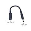 Type C Female To 4.5mm 3.0mm 100W PD Charger Power Cable for Dell Laptops