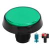 60mm Big Round Flat Button with LED Light 3?Foot Switch for Crane Machine Game ConsoleGreen
