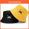 Dog Faced Double Print Fisherman Hat Lightweight Sun Protection Cap Gift Cute