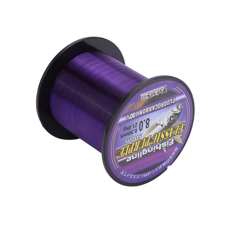 500M Fishing Lines Super Strong Nylon Not Fluorocarbon Tackle Non-Linen Multifilament Purple Fishing Line