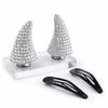 1pair Sparkling Finish Magnetic Horn Headpiece Horn Hair Accessories  Halloween Costumes
