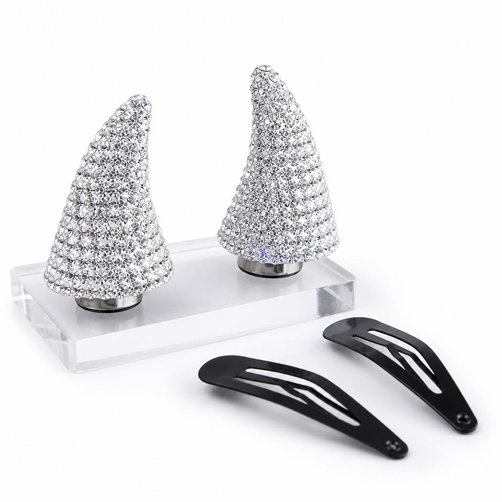 1pair Sparkling Finish Magnetic Horn Headpiece Horn Hair Accessories  Halloween Costumes