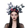 Ручная работа Бабочка Цветок Ободок для волос Фасинатор Повязка на голову Для взрослых Костюм для музыкального фестиваля Тематические вечеринки Носить