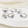 Новый цвет Сокровище Фиолетовый Переотправка Девять Фиолетовых Покидающий Огонь Год Свет Роскошный Открытое Кольцо Кисточка Полный Бриллиант Нишевые Супер Бессмертные Украшения Женщины